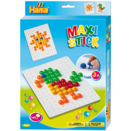 Hama: Pötyi Maxi 140 pezzi, colori assortiti, con tavoletta quadrata