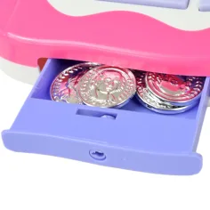 Happy Shopping: Registratore di cassa bianco-rosa con suono e accessori 20x12cm immagine 4