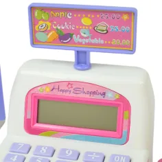 Happy Shopping: Registratore di cassa bianco-rosa con suono e accessori 20x12cm immagine 7