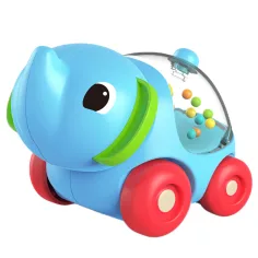 Happy World: Elefante sonaglio con ruote 11 cm immagine 3
