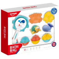 Happy World: Giocattolo da bagno tartaruga spaventata con rete da pesca