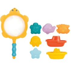 Happy World: Gioco da bagno con rete da pesca e animali marini immagine 2