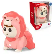 Happy World: Leone strisciante-gattonante in costume da bambino colore rosa 13x17cm