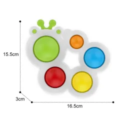 Happy World: Pop it! Bruco calmante compagno giocattolo educativo per bambini immagine 2