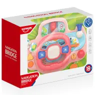 Happy World: Volante multifunzione colore rosa con effetti luminosi e sonori 23x17,5cm