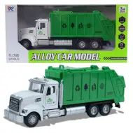 Heavy Duty Truck: Modello di camion per la raccolta differenziata in metallo con porte apribili e bidone 1/36
