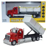 Heavy Duty Truck: Modello di camion ribaltabile in metallo a retrocarica con porte apribili 1/36