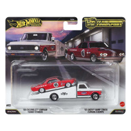 Hot Wheels: 72 Chevy Ramp Truck autotrasportatore e 66 Chevrolet Corvair modellino in scala 1/64 - Mattel