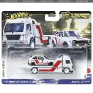Hot Wheels: Aero Lift trasportatore premium e 73 Honda Civic Custom modellino 1/64 - Mattel
