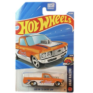 Hot Wheels: Custom 72 Chevy Luv macchinina arancione e bianca 1/64 – Mattel