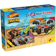 Hot Wheels Monster Trucks 2 x 60 pezzi maxi puzzle da pavimento 50x35cm - Lisciani