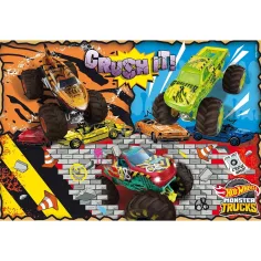 Hot Wheels Monster Trucks 2 x 60 pezzi maxi puzzle da pavimento 50x35cm - Lisciani immagine 2