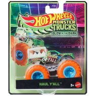 Hot Wheels Monster Trucks: Haul Y’all macchinina che si illumina al buio in scala 1/64 – Mattel