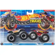Hot Wheels Monster Trucks: Hot Wheels Racing #1 vs Hot Wheels Racing #4 set di 2 mini veicoli mostruosi in scala 1/64 - Mattel