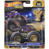 Hot Wheels Monster Trucks: Scratch Attack campione monster truck con trofeo 1/64 - Mattel