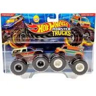 Hot Wheels Monster Trucks Town Hauler vs Dodge RAM Van pacchetto doppio veicoli - Mattel
