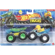 Hot Wheels Monster Trucks: Wave Wrecker vs Duck N Roll set di 2 macchinine 1/64 - Mattel