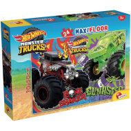 Hot Wheels Monster Trucks maxi pavimento puzzle da 24 pezzi 70x50cm - Lisciani