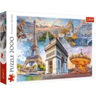 I principali luoghi dinteresse di Parigi, Francia puzzle da 2000 pezzi - Trefl