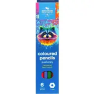 ICO: Koh-I-Noor 3551 Matite colorate esagonali in scatola con procione, confezione da 6 pezzi