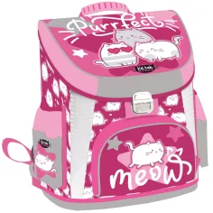 ICO: Lizzysuli Kittok Stars zaino scolastico ergonomico con stampa di gatti, 39x35x24 cm