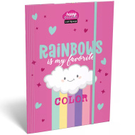 ICO: Lizzysuli Lollipop Rainbow cartella con elastico A4