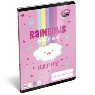 ICO: Lizzysuli Lollipop Rainbow quaderno a righe con motivo arcobaleno A/5 14-32