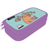 ICO: Lizzysuli Lollipop astuccio a tre piani con stampa capibara 14x21x5 cm
