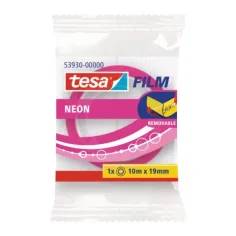 ICO: Nastro adesivo evidenziatore neon scrivibile Tesa, larghezza 19mm, disponibile in 2 varianti di colore immagine 2
