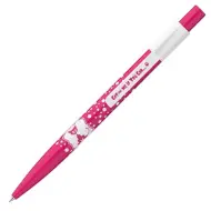 ICO: Penna a sfera Cats-Dots rosa-bianco con gatti, 0,7 mm, inchiostro blu