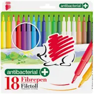ICO: Set di 18 pennarelli antibatterici Rainbow