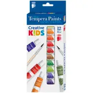 ICO: Tempera creativa per bambini, 12 tubetti da 12 ml