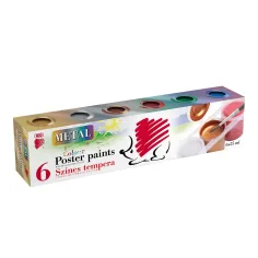 ICO: tempera in vasetto Süni in colori metallizzati, 6 x 25 ml