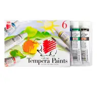 ICO: tempera scolastica in tubetto, confezione da 6 pezzi
