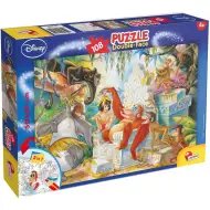 Il Libro della Giungla 2 in 1 puzzle da 108 pezzi e libro da colorare 50x35cm - Lisciani