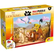Il Re Leone 2 in 1 maxi puzzle da 24 pezzi e libro da colorare 70x50cm - Lisciani