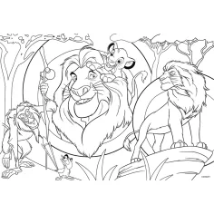 Il Re Leone 2 in 1 puzzle da 24 pezzi e album da colorare 50x35 cm - Lisciani immagine 3