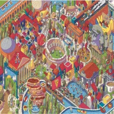 Imaginary Cities: Roma UFT puzzle da 1000 pezzi - Trefl immagine 2