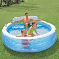 Intex: Piscina Family Center con schienale prendisole 224x216x76cm