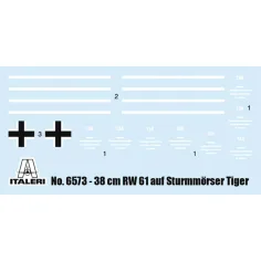 Italeri 1/35 38 cm RW 61 auf STURMMÖRSER TIGER modello di carro armato immagine 5