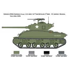 Italeri 1/35 M4A1 SHERMAN carro armato con equipaggio americano modello immagine 7