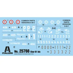 Italeri 1/56 Carro B1 Bis modello di carro armato immagine 4
