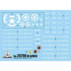 Italeri 1/56 modello di carro armato M8/M20 immagine 4