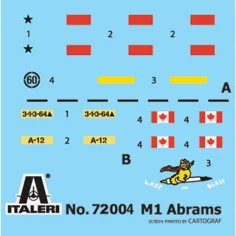 Italeri set di modellismo carro armato M1 Abrams in scala 1/72 immagine 4