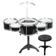 Jazz Drum set da 6 pezzi con supporto e sgabello per batteria