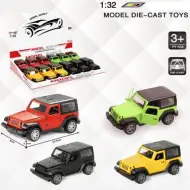 Jeep Wrangler modello dauto in metallo a retrocarica in diverse varianti 1/32