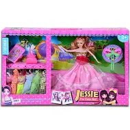Jessie bambola alla moda con 6 abiti extra e valigia