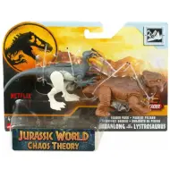 Jurassic World: Danger Pack Guanlong vs. Lystrosaurus set di figure di dinosauri - Mattel