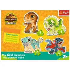 Jurassic World: Dolci dinosauri - Primo Baby puzzle da 3-4-5-6 pezzi - Trefl immagine 2