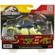 Jurassic World: Fierce Changers - Allosaurus &amp; Dimetrodon dinosauro trasformabile - Mattel